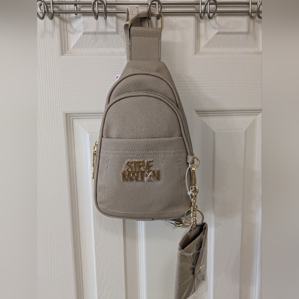 Beige Steve Madden cross body backpack NWT